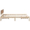 vidaXL Bedframe met hoofdeinde Naturel 135 x 190 cm Massief grenenhout