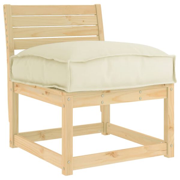 vidaXL Kussen Cr&egrave;me 60 x 40 x 8 cm Oxford Stof