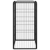 vidaXL Hondenkennel 4 panelen 50 x 100 cm gepoedercoat staal zwart