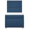 vidaXL Boxspring met matras stof blauw 100x200 cm