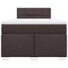 vidaXL Boxspring met matras stof donkerbruin 120x190 cm