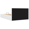 vidaXL Bedframe met opslag hydraulisch LED kunstleer wit 120x200 cm