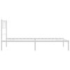 vidaXL Bedframe met hoofdbord metaal wit 107x203 cm