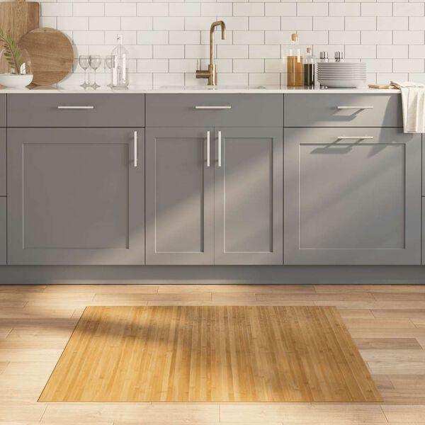 vidaXL Vloerkleed rechthoekig 80x100 cm bamboe naturel