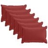 vidaXL Kussensloop 6 st HOUTEN Wijnrood 50 x 80 cm Polyester