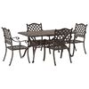 vidaXL Tuin eettafelset 5 st Brons Aluminium