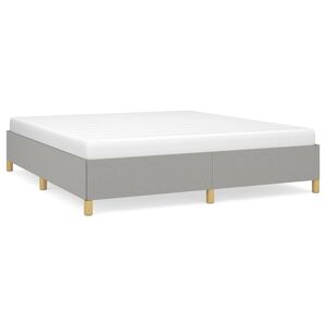 vidaXL Bedframe zonder matras stof lichtgrijs 180x200 cm
