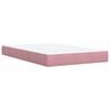 vidaXL Boxspring met matras fluweel roze 120x190 cm