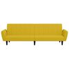vidaXL Slaapbank 2-zits fluweel geel