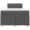 vidaXL Boxspring met matras stof donkergrijs 120x200 cm