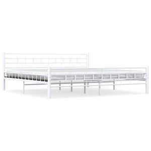 vidaXL Bedframe metaal wit 200x200 cm