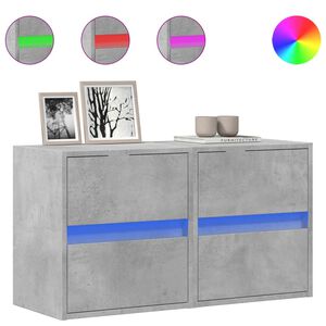vidaXL Tv-wandmeubels met LED-verlichting 2 st 41x31x45 cm betongrijs