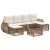 vidaXL Tuinbankenset 7 pcs Beige en Cr&egrave;me Wit poly rattan