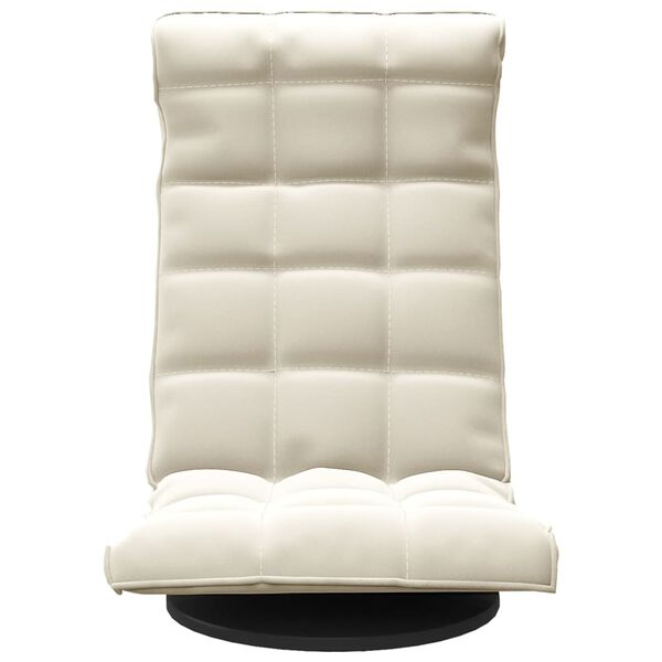 vidaXL Vloerstoel draaibaar fluweel crèmekleurig