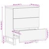 vidaXL Nachtkastje 50x34x62 cm massief acaciahout