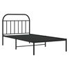 vidaXL Bedframe met hoofdbord metaal zwart 100x190 cm