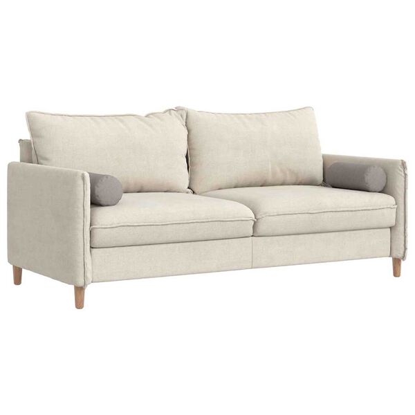 vidaXL Bolster Kussens 2 stuks Taupe Ø 15 x 40 cm Stof