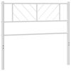 vidaXL Vervangend hoofdbord 75 cm metaal wit
