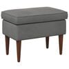 vidaXL Voetenbank Donkergrijs 55 x 35 x 41 cm Fluweel