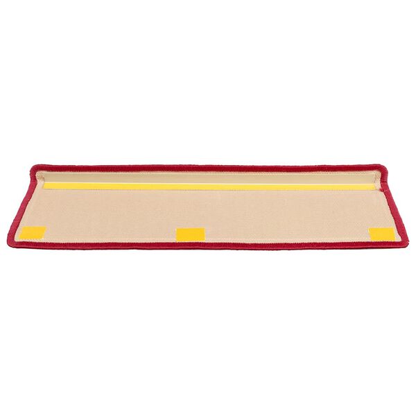 vidaXL Trapmatten zelfklevend 15 st 65x21x4 cm rood