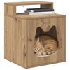 vidaXL Kattenhuis Ambachtelijk eiken 42,5 x 40 x 53,5 cm Bewerkt hout