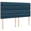 vidaXL Boxspring met matras fluweel blauw 200x200 cm