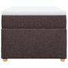 vidaXL Boxspring met matras stof donkerbruin 90x200 cm