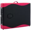 vidaXL Massagetafel inklapbaar 3 zones hout zwart en roze