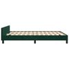 vidaXL Bedframe zonder matras 140x190 cm fluweel donkergroen
