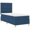 vidaXL Boxspring bed met matras met hoofdeinde Blauw 90 x 190 cm Stof