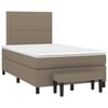 vidaXL Boxspring met matras stof taupe 120x190 cm