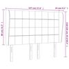 vidaXL Hoofdbord met randen 147x23x118/128 cm fluweel roze