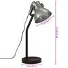 vidaXL Bureaulamp 25 W E27 17x17x60 cm vintage zilverkleurig
