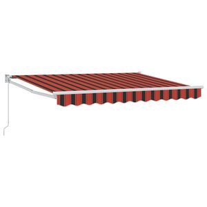 vidaXL Uitschuifbare luifel Oranje, Zwart en Geel 3,5 x 2 m