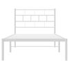 vidaXL Bedframe met hoofdbord metaal wit 107x203 cm