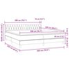 vidaXL Boxspring met matras fluweel roze 200x220 cm