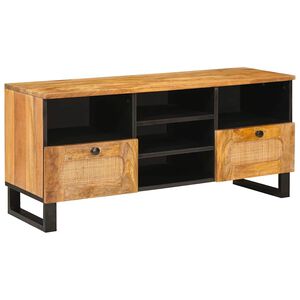 vidaXL TV-kast met lade Bruin 100 x 33 x 46 cm Massief Mango Hout