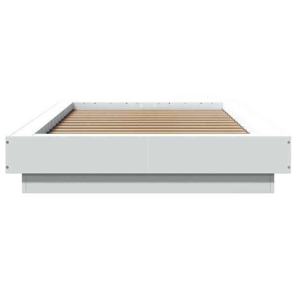 vidaXL Bedframe bewerkt hout wit 90x190 cm