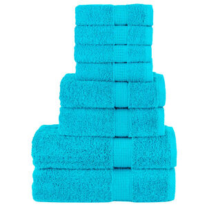 vidaXL 8-delige Handdoekenset SOLUND 600 g/m&sup2; turquoise