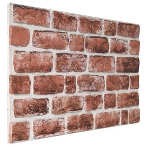 vidaXL Wandpanelen 10 st 100 x 50 cm Donkerbruin en Wit EPS-schuim
