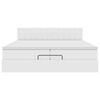 vidaXL Ottoman bed met matrassen en LED's 200x200cm kunstleer