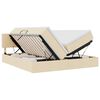 vidaXL LED Opslagbed met Matras Cr&egrave;me 180 x 200 cm Stof