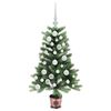vidaXL Kerstboom met 150 LED met standaard Groen 90 cm PE