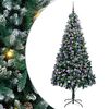 vidaXL Kunstkerstboom Groen 240 cm PVC en Staal en Kunststof