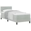 vidaXL Boxspringbed met matras Lichtgrijs 80 x 200 cm Fluweel