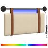 vidaXL Hangend hoofdbord Met LED-verlichting Cr&egrave;mekleurig Antiek PU