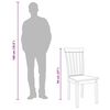 vidaXL Eetkamerstoelen 2 st massief hout rubber wit