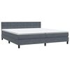 vidaXL Boxspring met matras en LED fluweel donkergrijs 200x210 cm