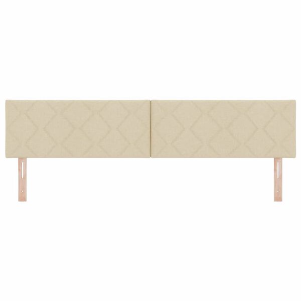 vidaXL Hoofdbord met hoofdeinde Cr&egrave;me 200 cm Nep Leer