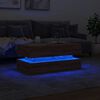 vidaXL Salontafel met LED-verlichting 90x50x40 cm bruin eikenkleur